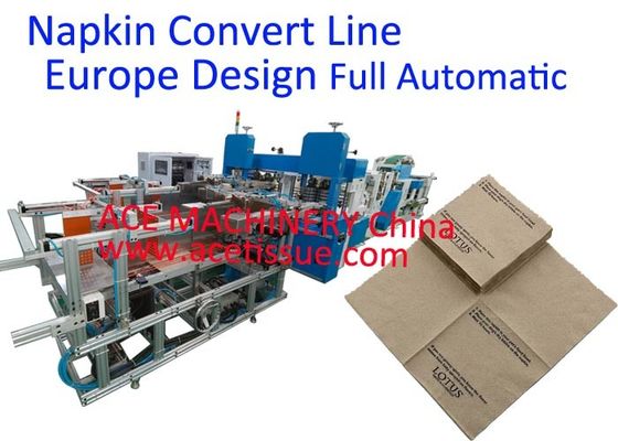 Fully Automatic Napkin Machine For Luncheon 13X13" High Speed