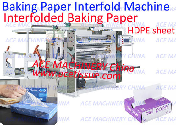 Automatische Interfolded Bakery Tissue Interfolder-machine om gewaxt delicatessenpapier te maken
