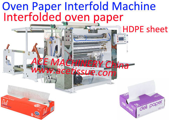 Intergevouwen behandeld ovenpapier Interfolder-machine voor vetvrij ovenbakpapier