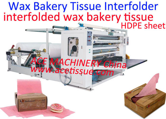 Interfolded Dry Wax Bakery Tissue Interfolding Machine voor Food Deli Paper