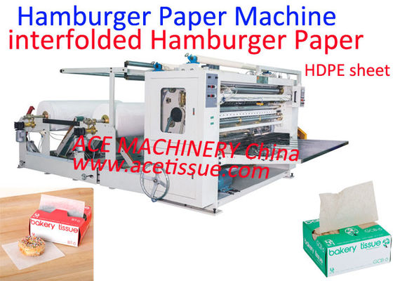 Hamburger Patty Paper Interfolder Machine voor Sandwich Butter Wrap Wax Deli Paper