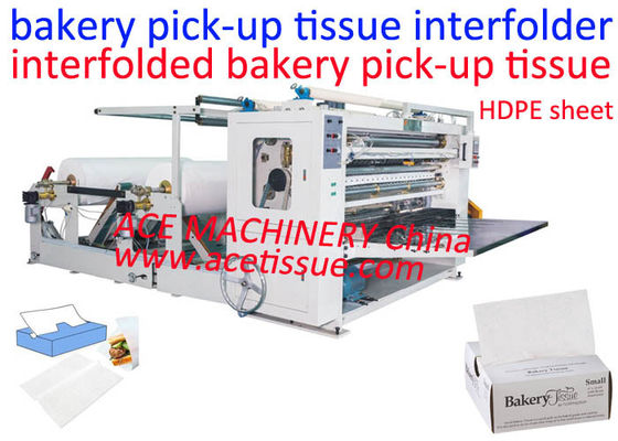 Interfolded automatische papiermap voor Natural Kraft Interfold Bakery Tissue