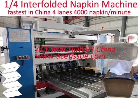 50Hz/60Hz Frequentie Automatische XP Servetmachine Vouwbaar type 1/4 Interfolded Servet