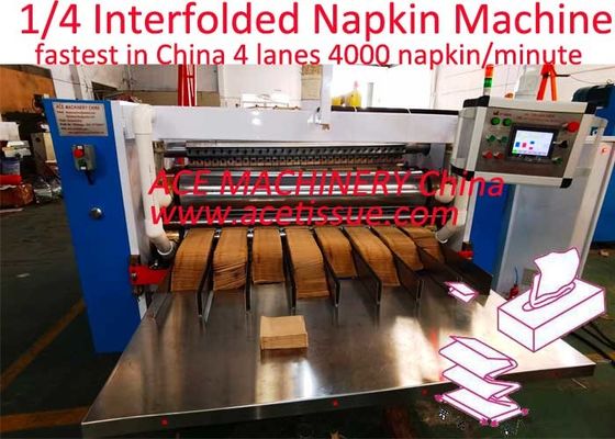 PLC-gecontroleerde XP-interfold servetpapiermachine voor aangepaste maten en lamineerlijm