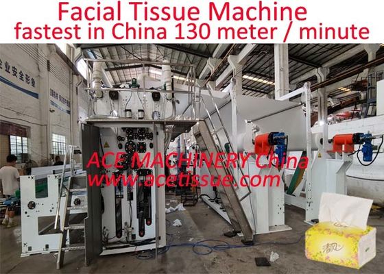 12000 vellen/min Taiwan Design Interfold Facial Tissue Paper Maker Met Embossing System