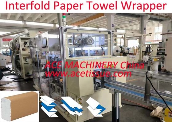 15 Bundel/min Kraftpapier Touch Screen Tissue Paper Roll Wrapping Machine