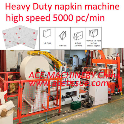 Snelheid Custom Servet Tissue Paper Machine vouw servetten bij 6000 servetten per minuut