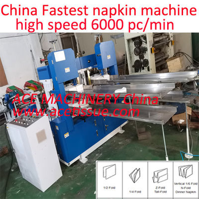 Speedy 4800 Servetten/min Tissue Servetten Machine Met Volledige Automatisering Overdracht naar verpakking