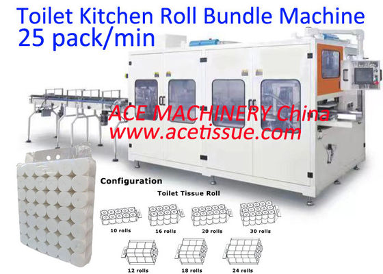 Tissue Paper Packing Machine Volledig Automatisch Verpakken Multi Toilet Roll Keukenhanddoek In Een Pre Made PE Bag