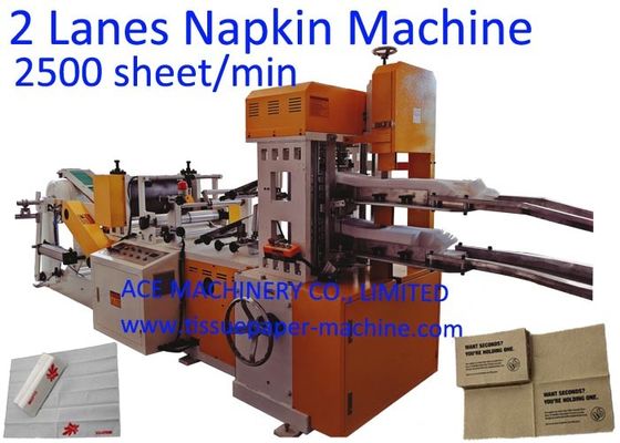 2600 Blad/Min 1/8 Vouwende 2 Dekkendocument Servetmachine